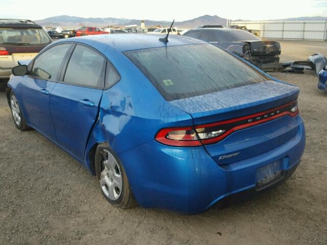 1C3CDFAA7FD403670 - 2015 DODGE DART SE BLUE photo 3