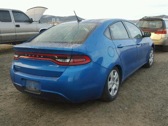 1C3CDFAA7FD403670 - 2015 DODGE DART SE BLUE photo 4