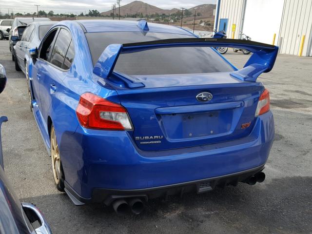 JF1VA2W67F9804932 - 2015 SUBARU WRX STI BLUE photo 3