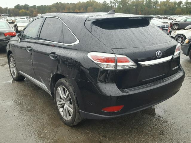 2T2ZB1BA1FC003223 - 2015 LEXUS RX 450H BLACK photo 3