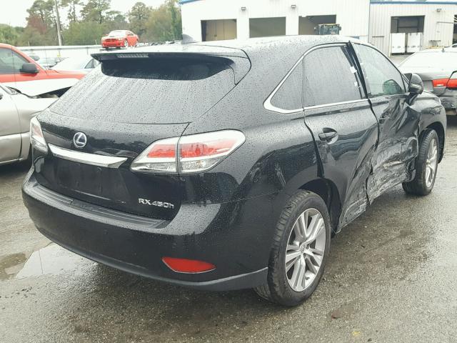 2T2ZB1BA1FC003223 - 2015 LEXUS RX 450H BLACK photo 4