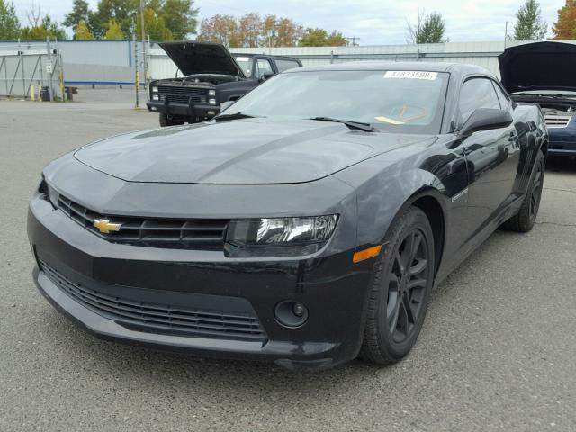 2G1FE1E30E9146070 - 2014 CHEVROLET CAMARO LS BLACK photo 2