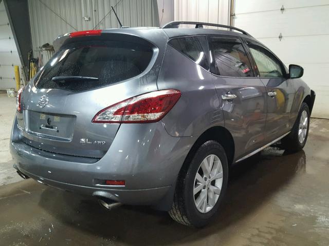 JN8AZ1MW7EW500616 - 2014 NISSAN MURANO S CHARCOAL photo 4