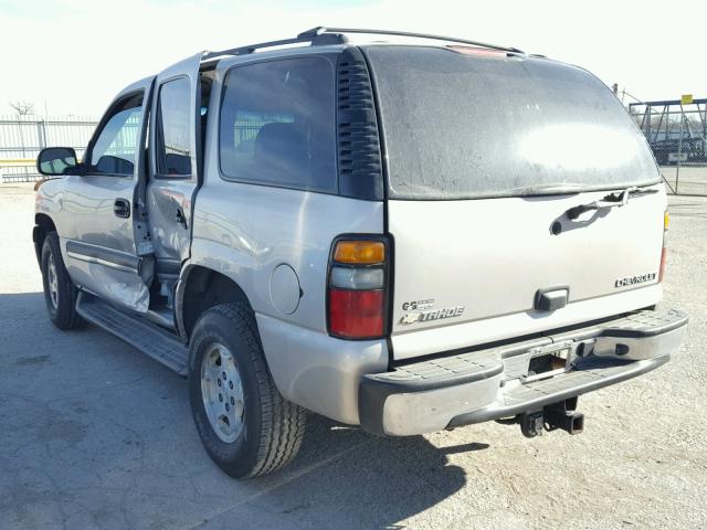 1GNEK13Z14R292024 - 2004 CHEVROLET TAHOE K150 BEIGE photo 3