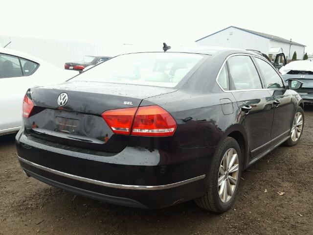 1VWCH7A30CC017419 - 2012 VOLKSWAGEN PASSAT SEL BLACK photo 4