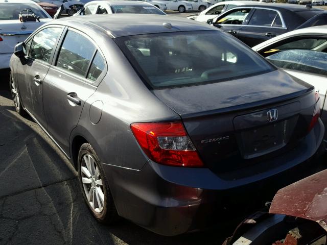 2HGFB2F91CH517881 - 2012 HONDA CIVIC EXL 灰色 照片 3