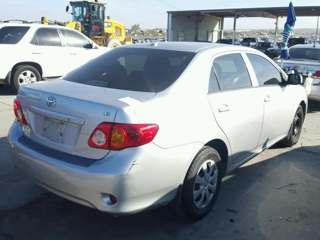 1NXBU4EE5AZ376563 - 2010 TOYOTA COROLLA BA SILVER photo 4