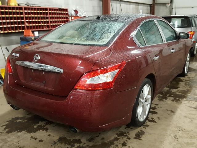1N4AA5AP1AC805280 - 2010 NISSAN MAXIMA S BURGUNDY photo 4