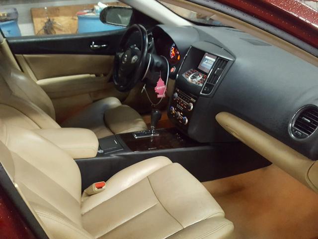 1N4AA5AP1AC805280 - 2010 NISSAN MAXIMA S BURGUNDY photo 5