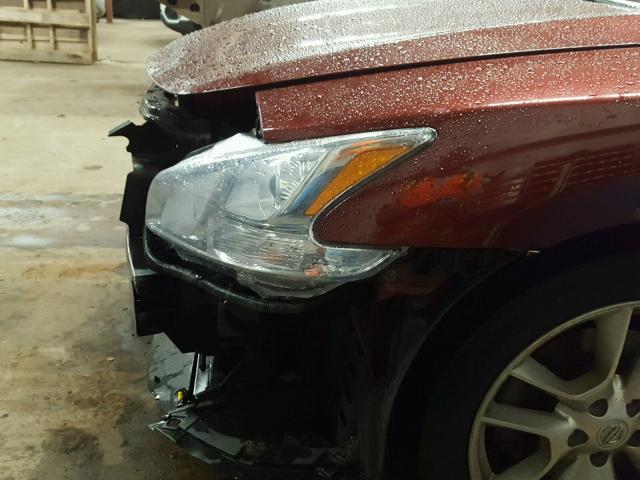 1N4AA5AP1AC805280 - 2010 NISSAN MAXIMA S BURGUNDY photo 9