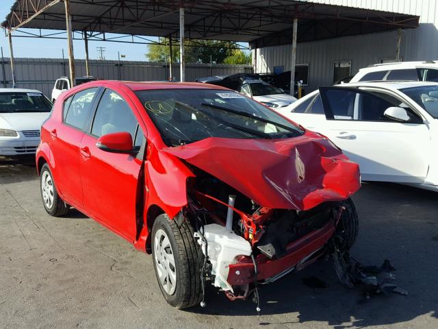 JTDKDTB3XF1098835 - 2015 TOYOTA PRIUS C RED photo 1