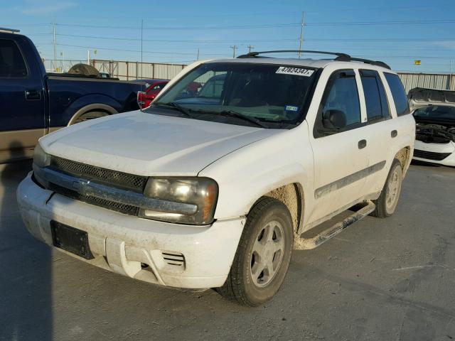 1GNDS13S742149800 - 2004 CHEVROLET TRAILBLAZE WHITE photo 2