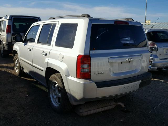 1J4NF2GB4AD577870 - 2010 JEEP PATRIOT SP SILVER photo 3