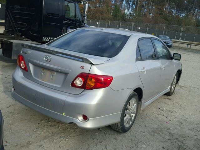 2T1BU4EE0AC449629 - 2010 TOYOTA COROLLA BA SILVER photo 4