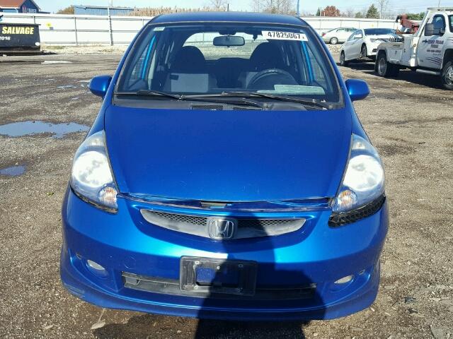 JHMGD376X8S048716 - 2008 HONDA FIT SPORT BLUE photo 9