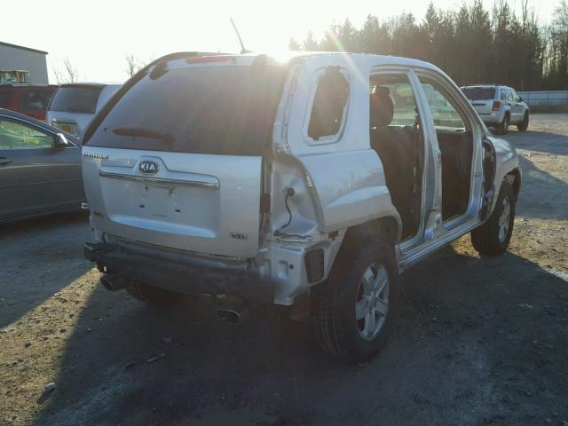 KNDKGCA39A7669231 - 2010 KIA SPORTAGE L SILVER photo 4