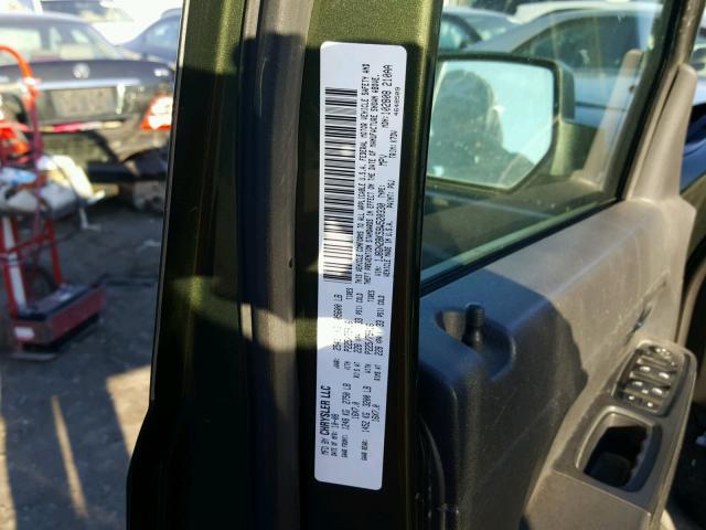 1J8GN28K59W520330 - 2009 JEEP LIBERTY SP GREEN photo 10