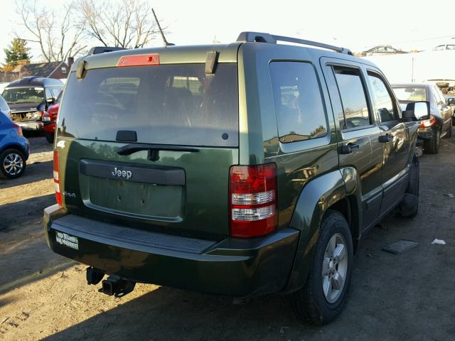 1J8GN28K59W520330 - 2009 JEEP LIBERTY SP GREEN photo 4
