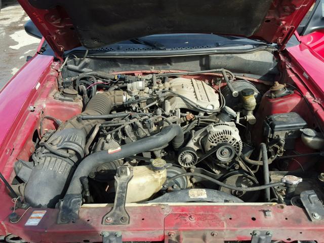 1FAFP4043WF146792 - 1998 FORD MUSTANG RED photo 7