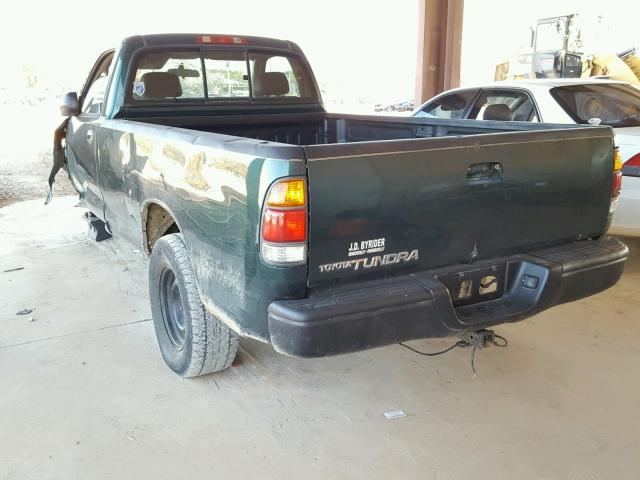 5TBJN32172S316825 - 2002 TOYOTA TUNDRA GREEN photo 3