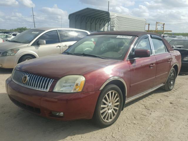 1MEHM43125G615326 - 2005 MERCURY MONTEGO PR RED photo 2