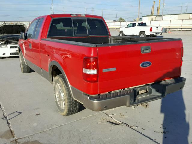 1FTPX12575NB70374 - 2005 FORD F150 RED photo 3