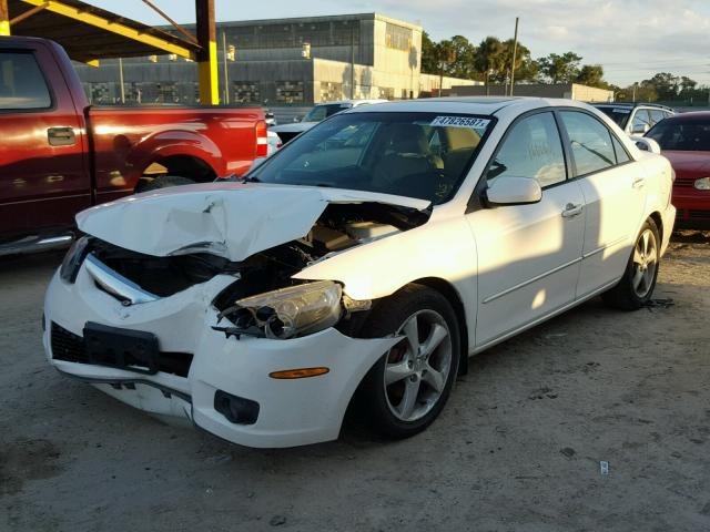 1YVHP80D365M54488 - 2006 MAZDA 6 S WHITE photo 2