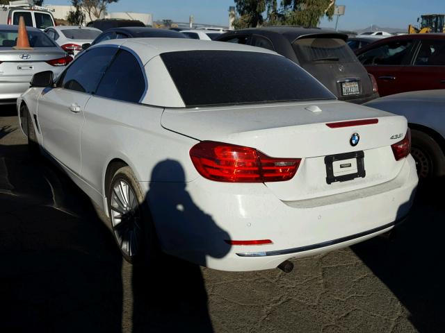 WBA3T3C52EP737600 - 2014 BMW 435 I WHITE photo 3