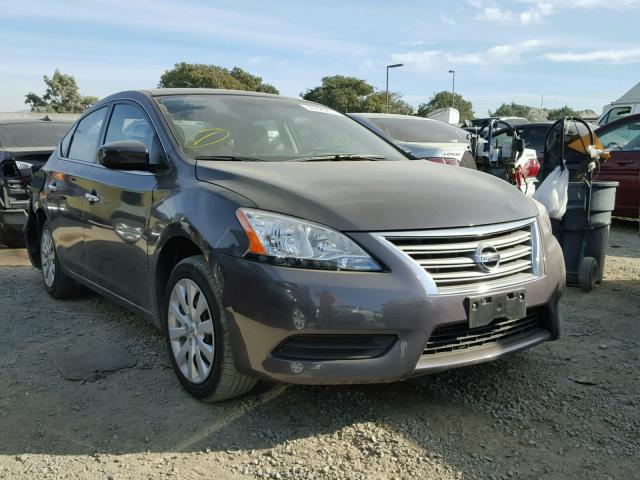 3N1AB7AP5FL687297 - 2015 NISSAN SENTRA S CHARCOAL photo 1