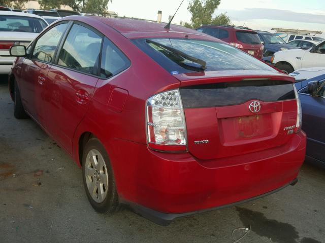 JTDKB20U877574168 - 2007 TOYOTA PRIUS RED photo 3