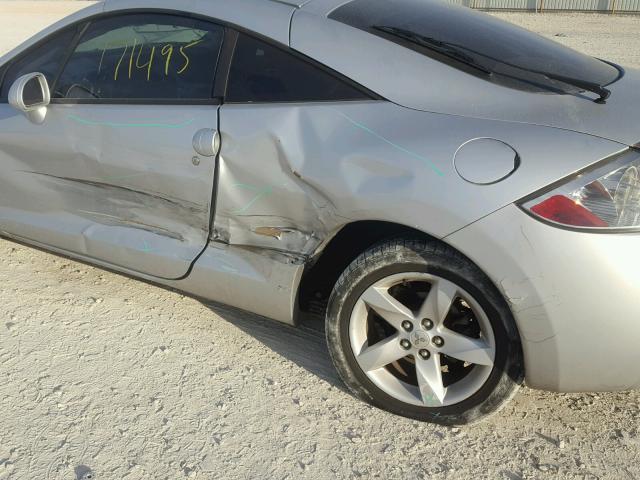 4A3AK24F07E001930 - 2007 MITSUBISHI ECLIPSE GS SILVER photo 9