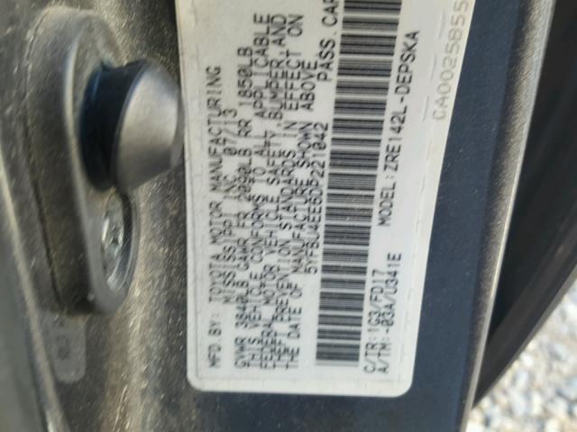 5YFBU4EE6DP221042 - 2013 TOYOTA COROLLA BA GRAY photo 10