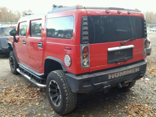 5GRGN23UX4H113051 - 2004 HUMMER H2 RED photo 3