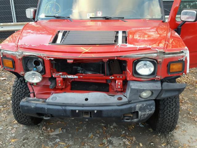 5GRGN23UX4H113051 - 2004 HUMMER H2 RED photo 7