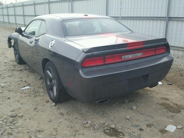 2C3CDYAG5EH205705 - 2014 DODGE CHALLENGER GRAY photo 3