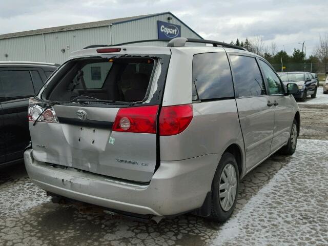 5TDZA29C96S552292 - 2006 TOYOTA SIENNA CE GRAY photo 4