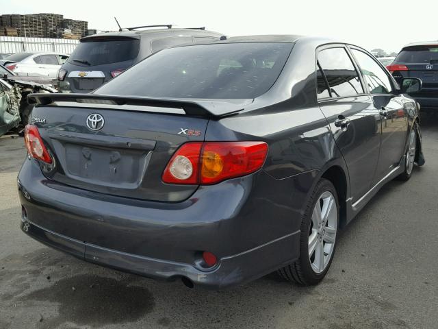 1NXBE40E79Z098166 - 2009 TOYOTA COROLLA XR CHARCOAL photo 4