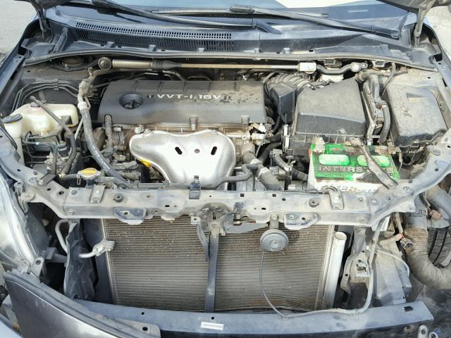 1NXBE40E79Z098166 - 2009 TOYOTA COROLLA XR CHARCOAL photo 7