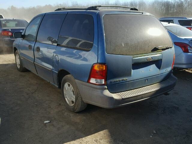 2FMZA51441BA39219 - 2001 FORD WINDSTAR L BLUE photo 3