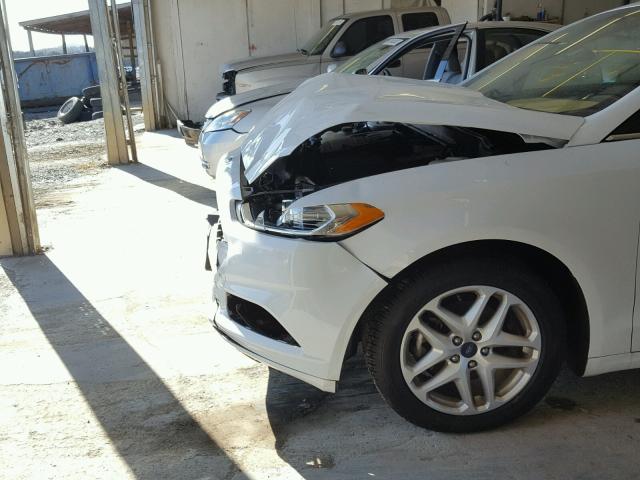 1FA6P0HD0E5378977 - 2014 FORD FUSION SE WHITE photo 9