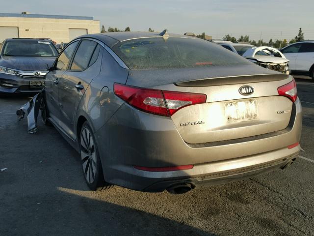 5XXGR4A60DG171432 - 2013 KIA OPTIMA SX GRAY photo 3