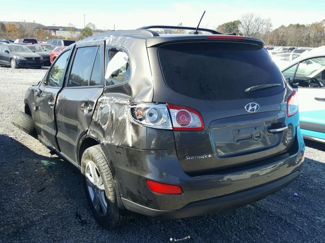 5XYZK4AG0CG154274 - 2012 HYUNDAI SANTA FE L GRAY photo 3