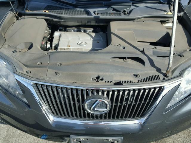 2T2ZK1BA2AC034098 - 2010 LEXUS RX 350 CHARCOAL photo 7