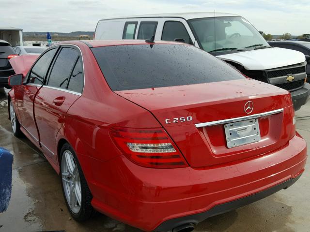 WDDGF4HB9CA614916 - 2012 MERCEDES-BENZ C 250 RED photo 3