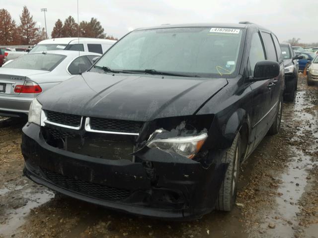 2C4RDGCG8DR727945 - 2013 DODGE GRAND CARA BLACK photo 2