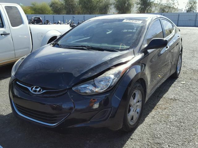 KMHDH4AE8BU154393 - 2011 HYUNDAI ELANTRA GL BLACK photo 2