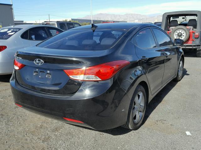 KMHDH4AE8BU154393 - 2011 HYUNDAI ELANTRA GL BLACK photo 4