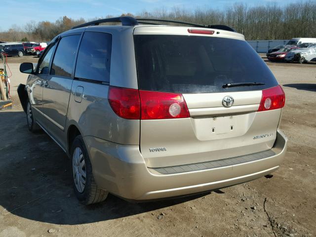 5TDZK23CX8S120478 - 2008 TOYOTA SIENNA CE GOLD photo 3