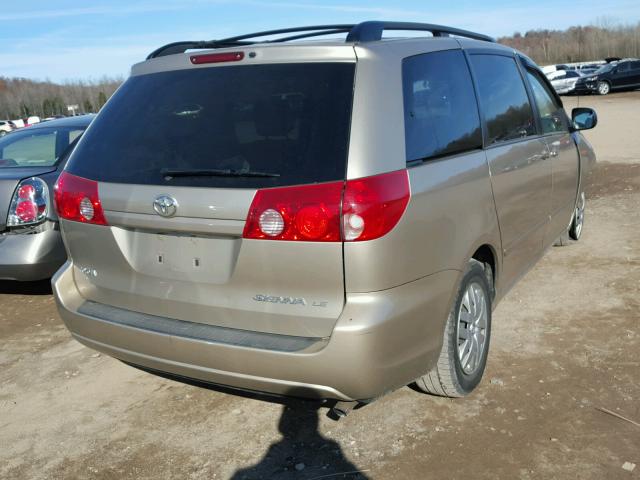 5TDZK23CX8S120478 - 2008 TOYOTA SIENNA CE GOLD photo 4