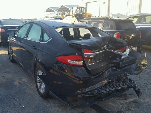 3FA6P0H78HR362313 - 2017 FORD FUSION SE BLACK photo 3